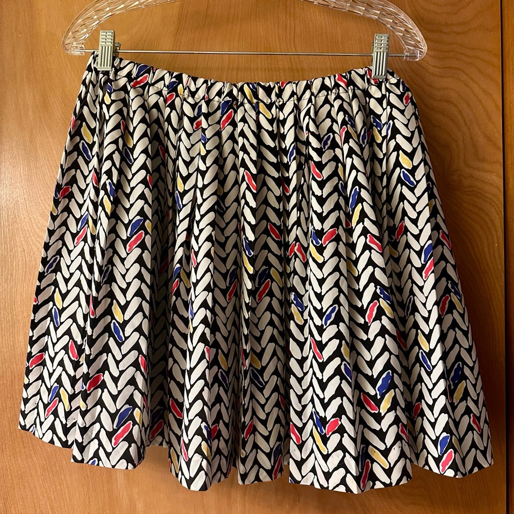 Vintage 16W Stylish Multicolor Patterned Skirt